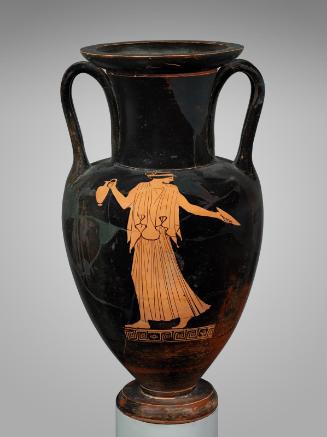Two-handled jar (neck amphora) depicting a herm in front of an altar