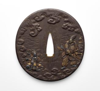 Tsuba with design of Ryûjo and Fujiwara no Hidesato