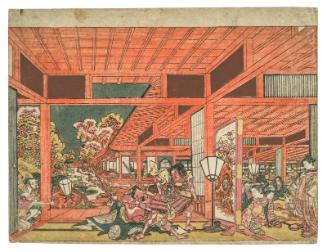 The Armor-pulling Scene at Wada's Banquet (Wada sakamori kusazuribiki no zu)