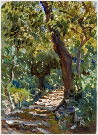 Garden Scene with Steps