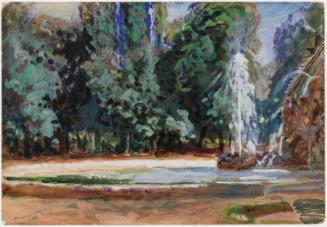 Fountain & Trees