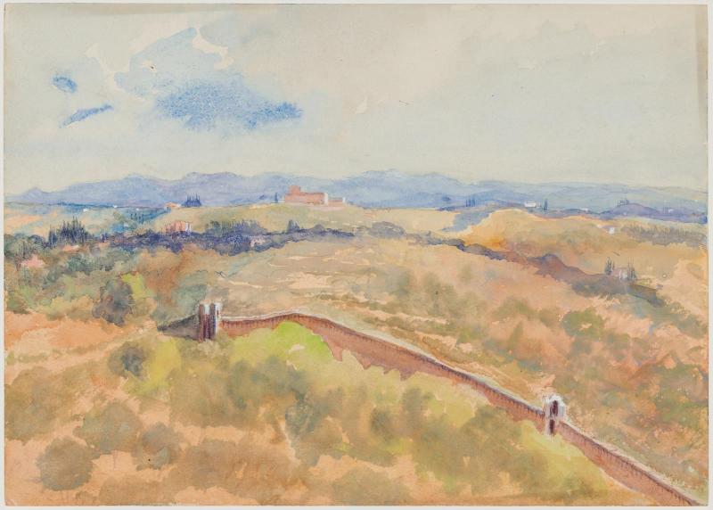 Landscape View with the Walls of Siena