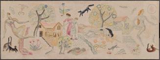 Summer Cabin in Maine (Foot panel; one of a four-part bedcover)