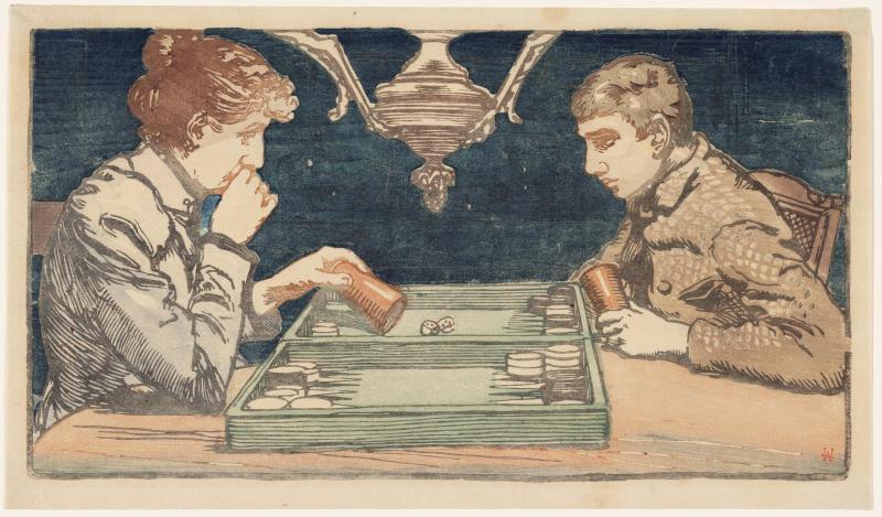 La Patrie de Jaquet (The Backgammon Players)