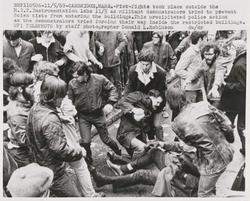 Fist fights took place outside the M.I.T. Instrumentation labs (Cambridge, Vietnam War protest)