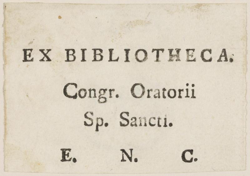 Bookplate for the Order of the Congregration of the Holy Spirit