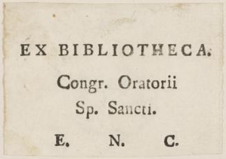 Bookplate for the Order of the Congregration of the Holy Spirit