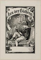 Bookplate: Ans der Bücherei des ---