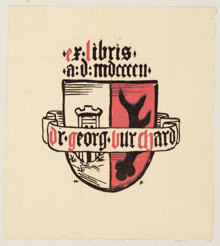 Bookplate: Dr. Georg Burchard, 1902