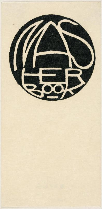 Bookplate of M.A.S.
