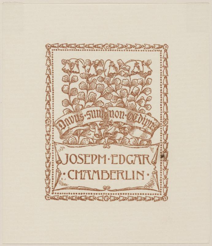 Bookplate: Joseph Edgar Chamberlin