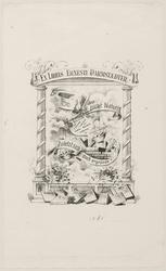 Bookplate: Ernst Darmstaedter (Motto)