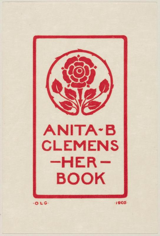 Bookplate of Anita B. Clemens
