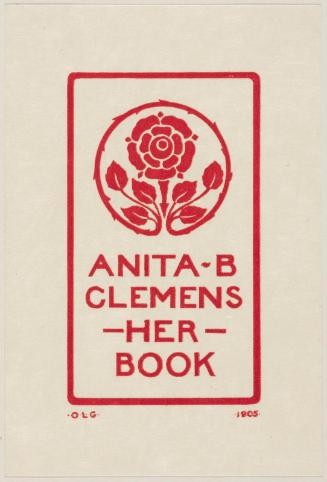 Bookplate of Anita B. Clemens