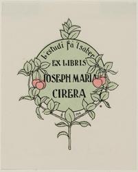 Bookplate of Joseph Maria Cirera