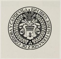 Ex libris: Joseph Fernandez de Cordoba y Capdevila
