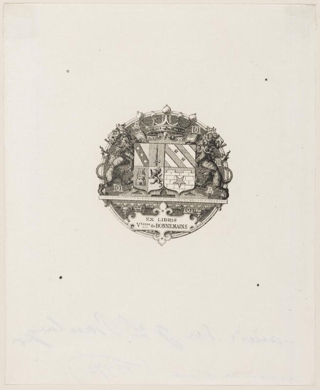 Bookplate: Viscountesse de Bonnemains