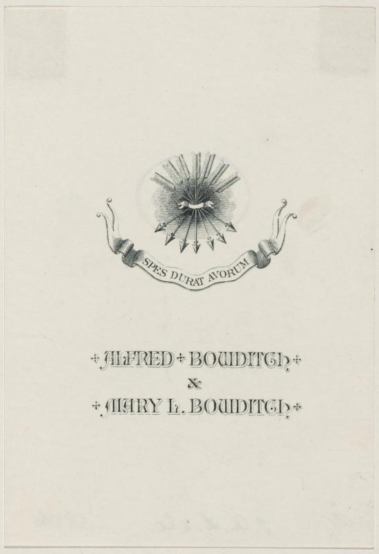Bookplate: Alfred & Mary L. Bowditch