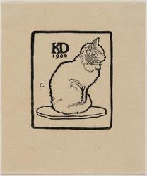 Bookplate: KD [Mrs. Downing]