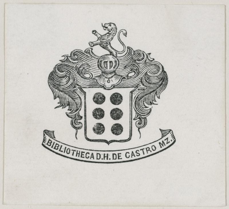 Bookplate: D. H. de Castro Mz.