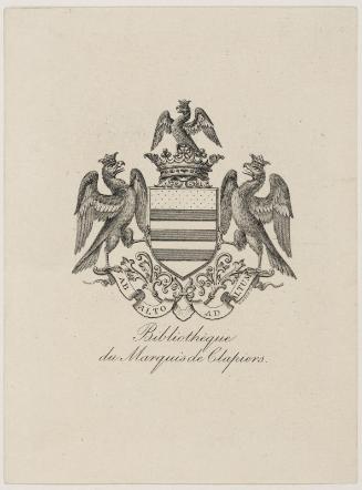 Bookplate: Marquis de Clapiers