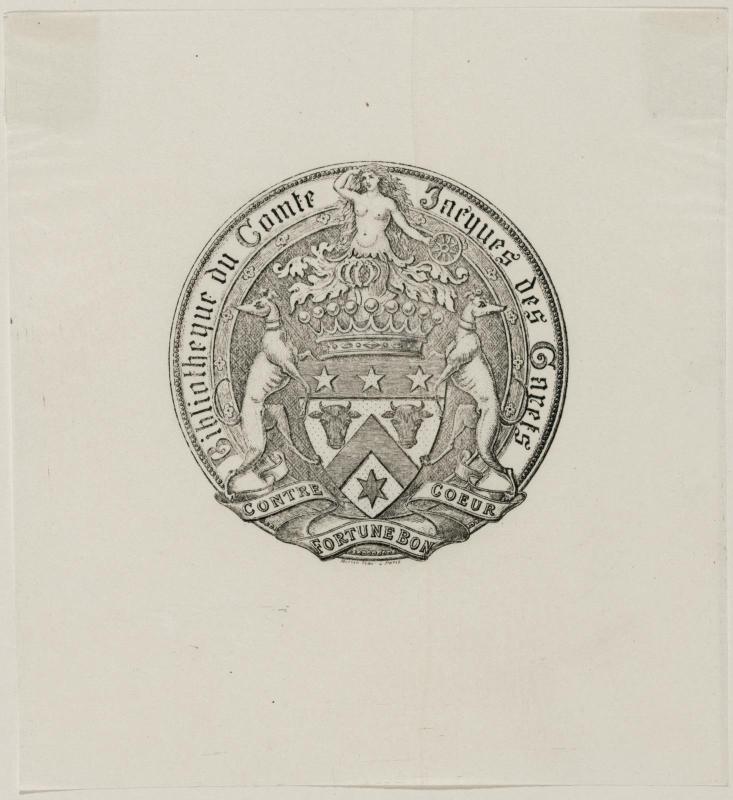 Bookplate: Comte Jacques des Garets