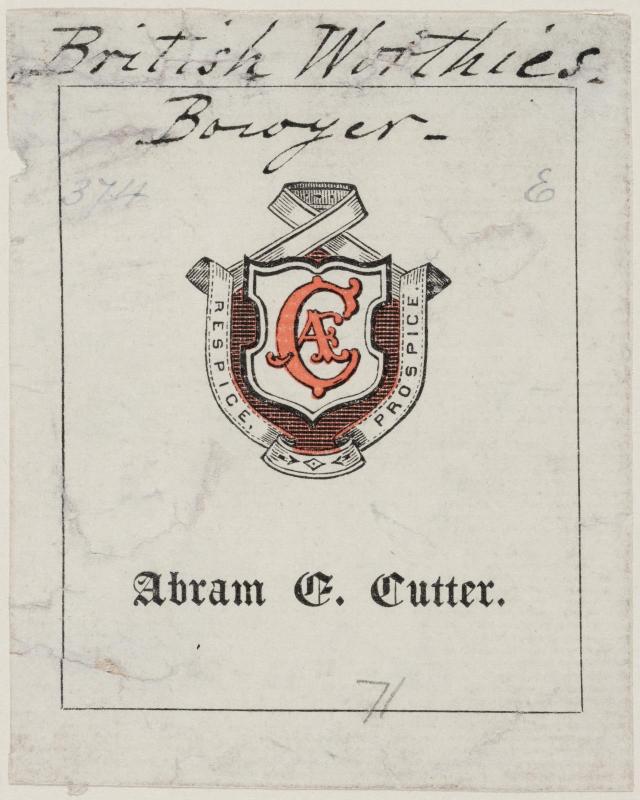 Bookplate: Abram E. Cutter