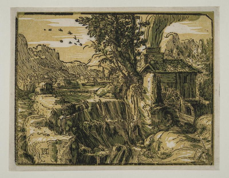 Landscape with Waterfall
