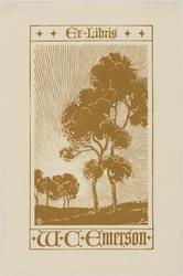 Bookplate of W. C. Emerson