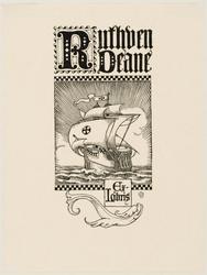 Bookplate of Ruthven Deane