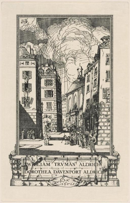 Bookplate of William Truman Aldrich and Dorothea Davenport Aldrich