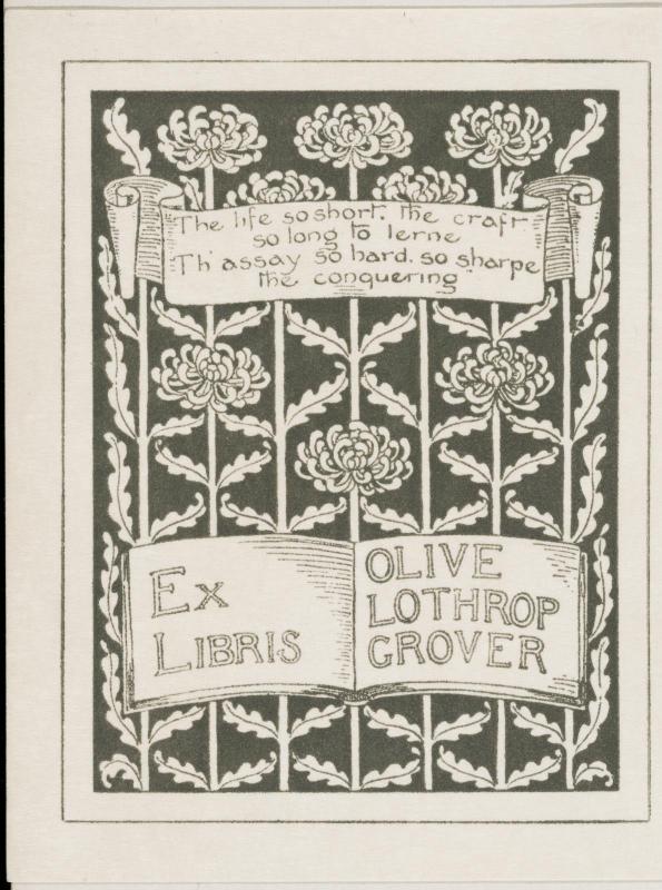 Bookplate of Olive Lothrop Grover