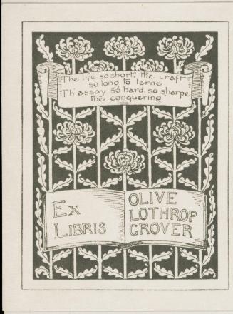 Bookplate of Olive Lothrop Grover