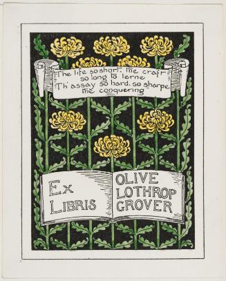 Bookplate of Olive Lathrop Grover