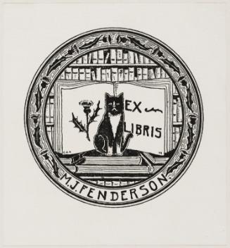 Bookplate for Miss M. J. Fenderson