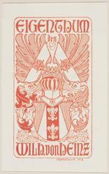 Bookplate: Wilhelm von Heinz