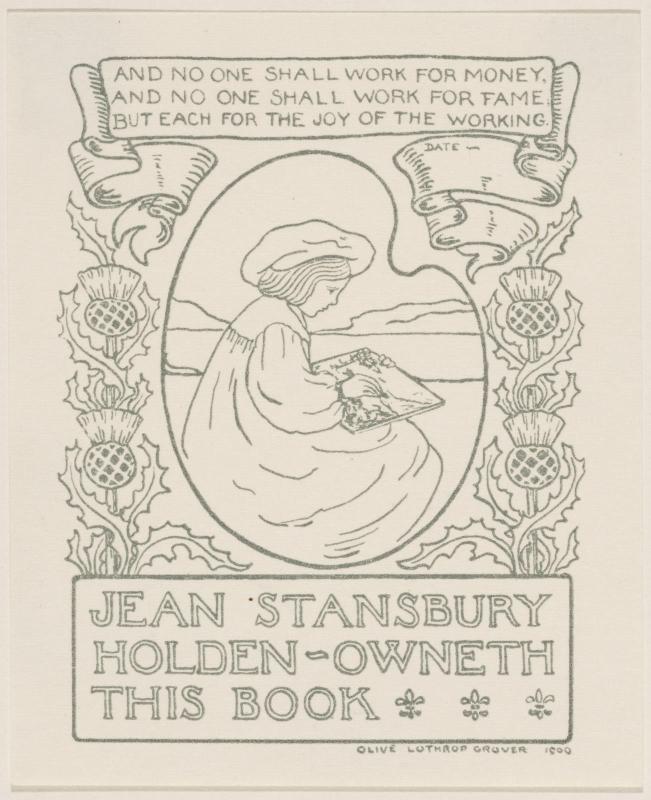 Bookplate of Jean Stansbury Holden