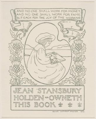 Bookplate of Jean Stansbury Holden