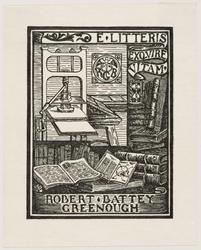 Bookplate: (Motto) Robert Battey Greenough