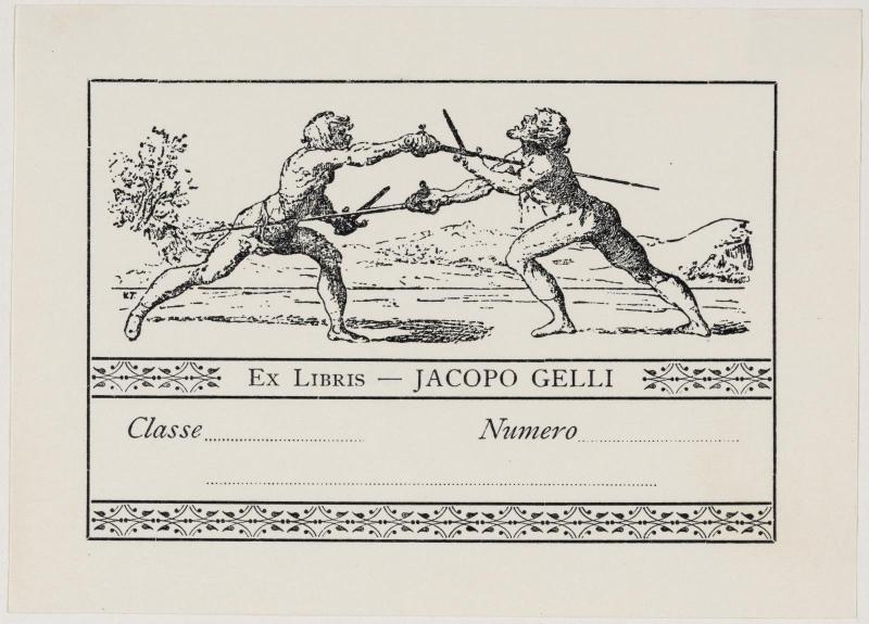 Bookplate: Ex-Libris. Jacopo Gelli
