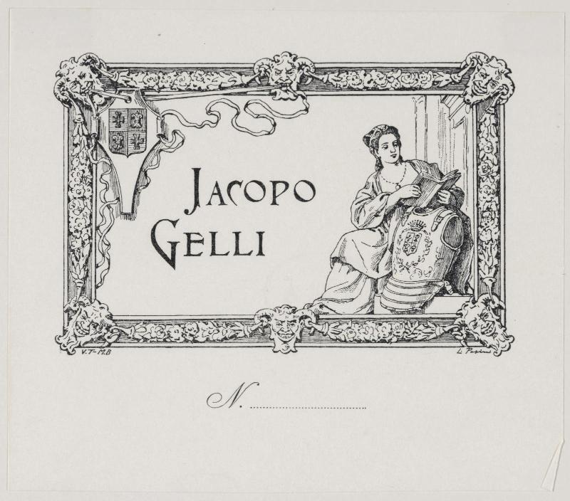 Bookplate: Jacopo Gelli. N....