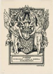 Bookplate: Manfred...zu Dohnasch lo bitten
