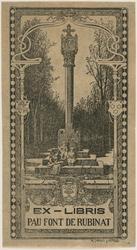 Bookplate of Pau Font de Rubinat