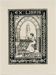 Bookplate of Pau Font de Rubinat