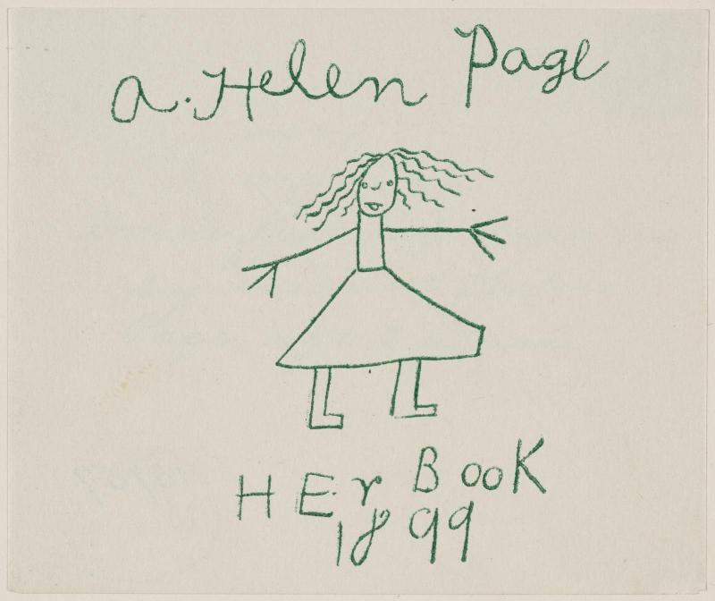Bookplate of Adelaide Helen Page