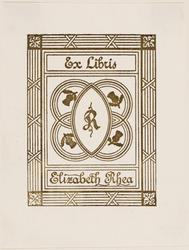 Bookplate: (R.) Elizabeth Rhea