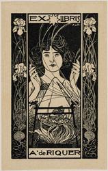 Bookplate: A. de Riquer