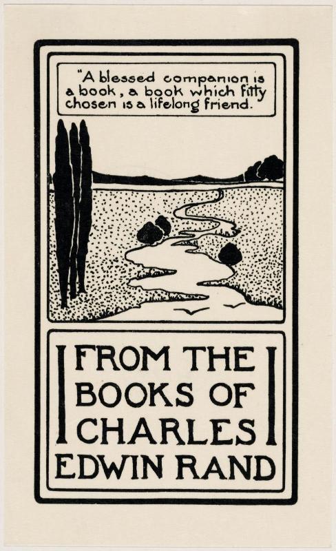 Bookplate of Charles Edwin Rand