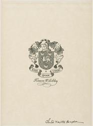 Bookplate: Hiram W. Sibley