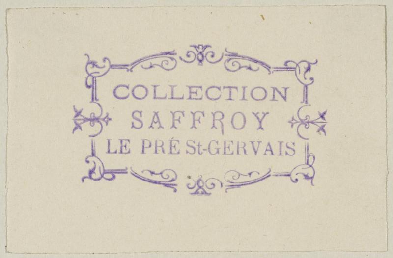 Bookplate: Collection Saffroy
